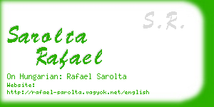 sarolta rafael business card